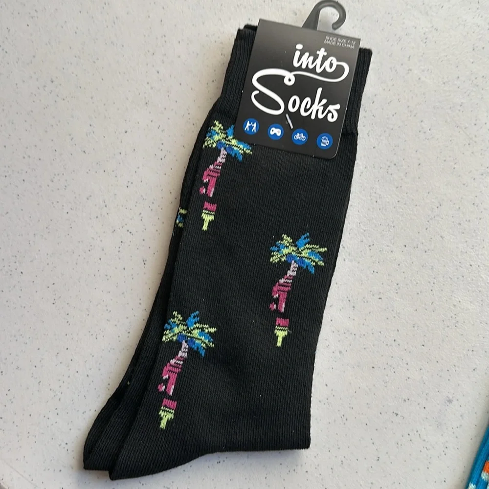 Mens decorative socks, new, smoke-free home.